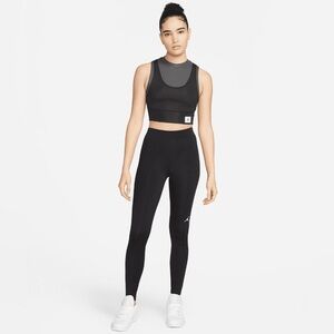 Jordan Essentials Women's Cropped Top Anthracite/Black DN0602-060 Size S
